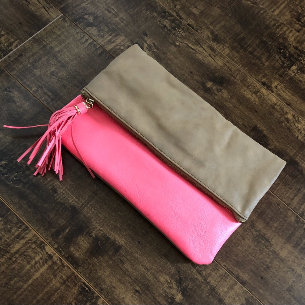 Clutch leather bag